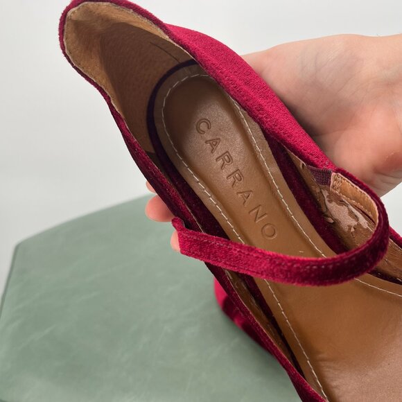 Vintage Carrano Velvet Heels made in Brazil Size 41 US 10 - Picture 5 of 8